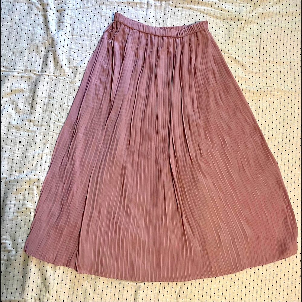 Uniqlo Midi Pleated Accordion Skirt Size M